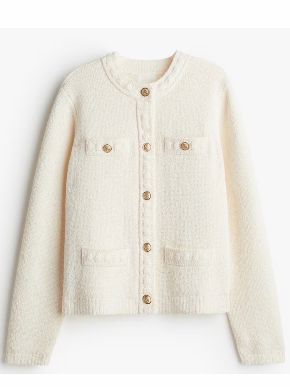 H&M Knit Cardigan with Gold Buttons